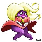  blonde_hair female hair jynx lips nintendo pok&#233;mon pok&eacute;mon purple_skin solo video_games 