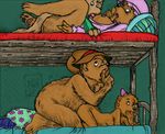  bear bed berenstain_bears bottomless bow breast_lick breasts brother_bear brother_bear_(character) brown_fur cub doggystyle female from_behind fur group hat incest licking lying male mama_bear mammal missionary_position nipples nude on_back pandora&#039;s_box pandora's_box papa_bear penetration pillow sex sister_bear spread_legs spreading straight tongue young 