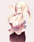  blonde_hair breasts cleavage facial_mark forehead_mark forehead_marking huge_breasts kotarou_(pixiv) naruto pigtails pixiv_manga_sample short_twintails tsunade twintails 