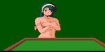  animated_gif board_game bra breasts game_cg green_hair lowres mahjong nipples shoko_(super_real_mahjong) strip_mahjong super_real_mahjong underwear undressing 