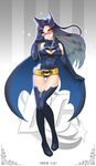  animal_ears batman batman_(series) belt black_gloves black_legwear boots breasts brown_eyes cape character_name christinya cleavage elbow_gloves full_body genderswap genderswap_(mtf) gloves korean large_breasts leotard long_hair looking_at_viewer purple_hair shiny shiny_skin smile solo standing sunglasses thigh_boots thigh_gap thighhighs 