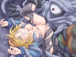  arm_grab blonde_hair blood breast_grab breasts censored clenched_teeth crying crying_with_eyes_open grabbing hat headband leg_grab lying medium_breasts monster navel nipples on_back pantyhose rape restrained saliva shima_kujira shirt spread_legs sweat tears teeth tentacle torn_clothes torn_pantyhose torn_shirt vaginal virgin 