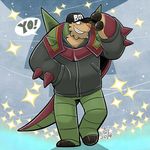  anthro chesnaught claws clothing fur hat hoodie male nintendo plain_background pok&#233;mon pok&eacute;mon shiny shiny_pok&#233;mon shiny_pok&eacute;mon solo spikes standing taka-naught takataka teeth video_games 