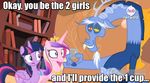  cup discord_(mlp) draconequus equine female friendship_is_magic horn mammal meme my_little_pony parody princess_cadance_(mlp) text twilight_sparkle_(mlp) winged_unicorn wings 