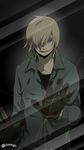 against_glass anbiento baccano! bad_id bad_pixiv_id blonde_hair crack graham_spector hair_over_one_eye male_focus solo 