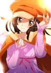  bakemonogatari blouse brown_eyes brown_hair cabbie_hat hat jacket jacket_on_shoulders konko monogatari_(series) sengoku_nadeko short_hair 