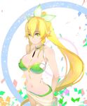  adapted_costume bikini breasts cleavage elf highres large_breasts leafa orry pointy_ears solo swimsuit sword_art_online 