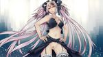  bad_id bad_pixiv_id bandaid bandaid_on_pussy calne_ca garter_straps hair_ribbon hands_on_hips highres isopod jikeshi long_hair midriff nato-kun navel no_panties o-ring o-ring_top pink_hair red_eyes ribbon saikin_osen_-_bacterial_contamination_-_(vocaloid) showgirl_skirt skirt solo thighhighs twintails very_long_hair 