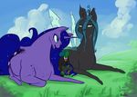  anon anonymous blue_fur blue_hair changeling cutie_mark equine feathers female friendship_is_magic fur group hair hooves horn horse human long_hair male mammal my_little_pony nivrozs open_mouth pony princess_luna_(mlp) queen_chrysalis_(mlp) size_difference teal_eyes winged_unicorn wings 
