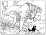  feline female feral furronika human interspecies lion male mammal straight 