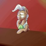  brown_fur earth_pony equine eyewear female feral friendship_is_magic fur glasses goattrain grey_hair hair horse mammal mayor_mare_(mlp) my_little_pony pony smile solo 