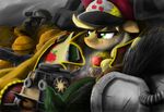  applejack_(mlp) armor blonde_hair blood equine female freckles friendship_is_magic fur green_eyes hair hat horse mammal my_little_pony orange_fur pony tank warhammer_(franchise) warhammer_40k weapon 