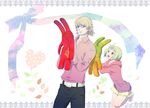  1girl barnaby_brooks_jr blonde_hair hood hoodie huang_baoling imamiya stuffed_animal stuffed_bunny stuffed_toy tiger_&amp;_bunny 