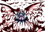  bat bat_wings fuu_(futian) hat ink_(medium) remilia_scarlet solo touhou traditional_media wings 