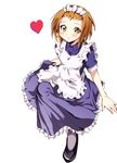  alternate_costume bad_id bad_pixiv_id brown_eyes brown_hair enmaided heart high_trap k-on! maid pantyhose short_hair solo tainaka_ritsu tomboy 