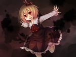  bad_id bad_pixiv_id blonde_hair darkness hair_ribbon kusada_souta outstretched_arms red_eyes ribbon rumia short_hair solo spread_arms touhou 