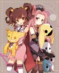  anise_tatlin arietta bare_shoulders brown_eyes brown_hair doll gloves hara_yui hat long_hair multiple_girls pink_eyes pink_hair ribbon smile stuffed_animal stuffed_toy tales_of_(series) tales_of_the_abyss thighhighs tokunaga twintails 