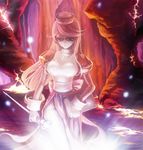  bad_id bad_pixiv_id beret book brown_hair cave glasses glowing hat high_priest juliet_sleeves long_hair long_sleeves looking_at_viewer norapeko outdoors puffy_sleeves ragnarok_online rock solo standing very_long_hair 