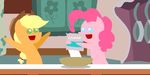  applejack_(mlp) blonde_hair blue_eyes bowl cocaine cowboy_hat drugs duo earth_pony equine female friendship_is_magic fur green_eyes hair hat horse mammal my_little_pony open_mouth orange_fur pink_fur pink_hair pinkie_pie_(mlp) pony 