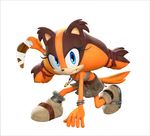  blue_eyes boomerang female mammal mustelid necklace official_art sega solo sonic_(series) sonic_boom sticks_the_badger sticks_the_jungle_badger 