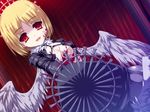  blonde_hair blood kai red_eyes shimesaba_kohada short_hair walpurgis wings 