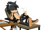  alcohol alpha_channel anthro barefoot beverage black_fur blush chest_tuft drunk erection eyes_closed eyewear fluffy_tail fur goggles gun hedgefox hi_res hindpaw horny jammiez male nude patio_chair paws peach_fur penis pina_colada pistol ranged_weapon relaxing sega sonic_(series) striker sunbathing tattoo tuft walther_ppk weapon 