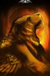  ambiguous_gender ashesdrawn digital_media_(artwork) feline feral mammal orange_eyes pantherine solo tiger 