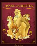  a_song_of_ice_and_fire cersei_lannister english_text feline female feral game_of_thrones group jaime_lannister lion male mammal marimoreno text tyrion_lannister tywin_lannister 