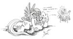  applejack_(mlp) black_and_white blush bylisboa caught cowboy_hat cutie_mark dragon earth_pony english_text equine fangs female feral fluttershy_(mlp) friendship_is_magic group hair hat horn horse kiss_mark looking_at_viewer male mammal monochrome my_little_pony open_mouth pegasus pony rarity_(mlp) spike_(mlp) sweat text twilight_sparkle_(mlp) unicorn wings 