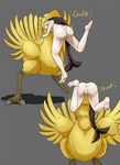  anus avian beak bird breasts bulge butt chocobo feathers female feral final_fantasy final_fantasy_vii gulp human mammal open_mouth oral_vore pussy swallowing tailfeathers talons tifa_lockhart toes two_toes video_games vore wings 