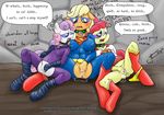  anal_fingering anthro anthrofied anus apple_bloom_(mlp) applejack_(mlp) bdsm blonde_hair blush collar cosplay dialog drugs earth_pony english_text equine female fingering forced friendship_is_magic group hair horse kryptonite mammal mare_do_well_(mlp) masturbation my_little_pony open_mouth orange_body outfit ponification pony purple_hair pussy pussy_juice red_hair sex_toy smudge_proof supergirl superhero superman sweetie_belle_(mlp) sybian text two_tone_hair white_body yellow_body 