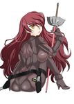  1girl arc_system_works artist_request ass atlus backboob belt bodysuit boots breasts catsuit evoker gloves gold_eyes grin huge_ass huge_breasts kirijou_mitsuru lipstick long_hair makeup megami_tensei mike_(zinn6) persona persona_3 persona_4 persona_4:_the_ultimate_in_mayonaka_arena rapier red_hair shadow_(persona) shin_megami_tensei sideboob sitting slit_pupils smile solo sword weapon yellow_eyes 