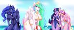  anthro equine female friendship_is_magic hair mammal my_little_pony princess_celestia_(mlp) princess_luna_(mlp) 