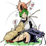  amblypygi arachnid bug camel_spider cape cave_cricket cricket green_eyes green_hair heart petting sitting toriburi touhou wriggle_nightbug 