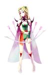  arrow bad_id bad_pixiv_id blonde_hair boots bow_(weapon) breasts camisole cleavage final_fantasy final_fantasy_iv large_breasts long_hair purple_eyes rosa_farrell shako solo weapon 