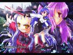  etogami_kazuya highres katana lilith_(vanpri) mitonoya_saki multiple_girls shiera_(vanpri) sword vanguard_princess wallpaper weapon 