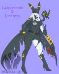  breasts clothed clothing digimon digimon_(species) eeveelution female heart0fink_(artist) ladydevimon nintendo pok&eacute;mon pok&eacute;mon_(species) umbreon video_games 