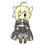  ahoge blonde_hair closed_umbrella fire_emblem fire_emblem:_kakusei hair_ornament hair_ribbon lowres mark_(female)_(fire_emblem) mark_(fire_emblem) miuta one_eye_closed ribbon robe smile solo umbrella 