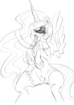  cum cutie_mark equine eyes_closed female friendship_is_magic hair hi_res horn horse mammal my_little_pony open_mouth pony princess_celestia_(mlp) sketch solo tears tongue tongue_out winged_unicorn wings zev 