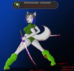  anthro blood canide canine female mammal solo sword weapon wolf 