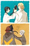  cat comic digital_devil_saga heat_(dds) heat_o'brien kuroihato multiple_boys schrodinger_(dds) serph serph_sheffield translation_request 