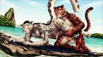  anal anthro beach biceps big_muscles big_penis cum dream_and_nightmare erection eyes_closed feline fur gay male mammal muscles oral pecs penis rimming seaside summer tiger 