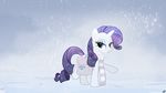  diamond equine eyelashes female feral friendship_is_magic fur grin hair horn horse jave_the_13 looking_at_viewer mammal my_little_pony pony purple_hair rarity_(mlp) saddle_bags scarf shelltoontv smile snow solo unicorn white_fur 