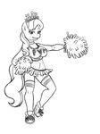  anthro anthrofied breasts cheerleader cleavage clothed clothing diamond_tiara_(mlp) earth_pony equine female friendship_is_magic horse looking_at_viewer mammal miniskirt my_little_pony plain_background pom_poms pony poprocks pussy shoes skirt socks solo tiara white_background 