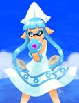  cephalopod female ika_musume inkling licking licking_lips solo splatoon squid squid_girl tentacles tongue 