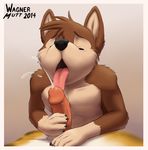  anthro big_penis canine cum cumshot dog duo eyes_closed faceless_male feline gay licking male mammal nathan oral oral_sex orgasm penis plain_background sex tiger tongue tongue_out vein wagnermutt 