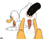  anal_penetration avian blush crazedg cum cum_while_penetrated disembodied_penis disney donald_duck duck duo gay male penetration penis tongue tongue_out 