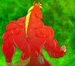  back back_towards_viewer biceps big_macintosh_(mlp) butt cutie_mark earth_pony equine facing_away friendship_is_magic hair horse hyper looking_back male mammal muscles my_little_pony pony red_body ripped-saurian solo 