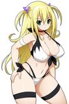  ake_no_hoshi_no_elise battle_spirits bikini blonde_hair breasts cleavage green_eyes long_hair onomeshin saikyou_ginga_ultimate_zero_~battle_spirits~ swimsuit thigh_strap twintails two_side_up 