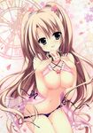  :d asakura_hayate babydoll black_panties blue_eyes blush breast_suppress breasts breasts_outside brown_hair cherry_blossoms cleavage flower food hair_flower hair_ornament highres long_hair looking_at_viewer majo_koi_nikki medium_breasts navel nipples open_clothes open_mouth open_shirt panties panty_pull parted_lips sakura_mochi see-through shiny shiny_skin shirt side-tie_panties smile tokeizaka_kanon underwear untied untied_panties very_long_hair wagashi 